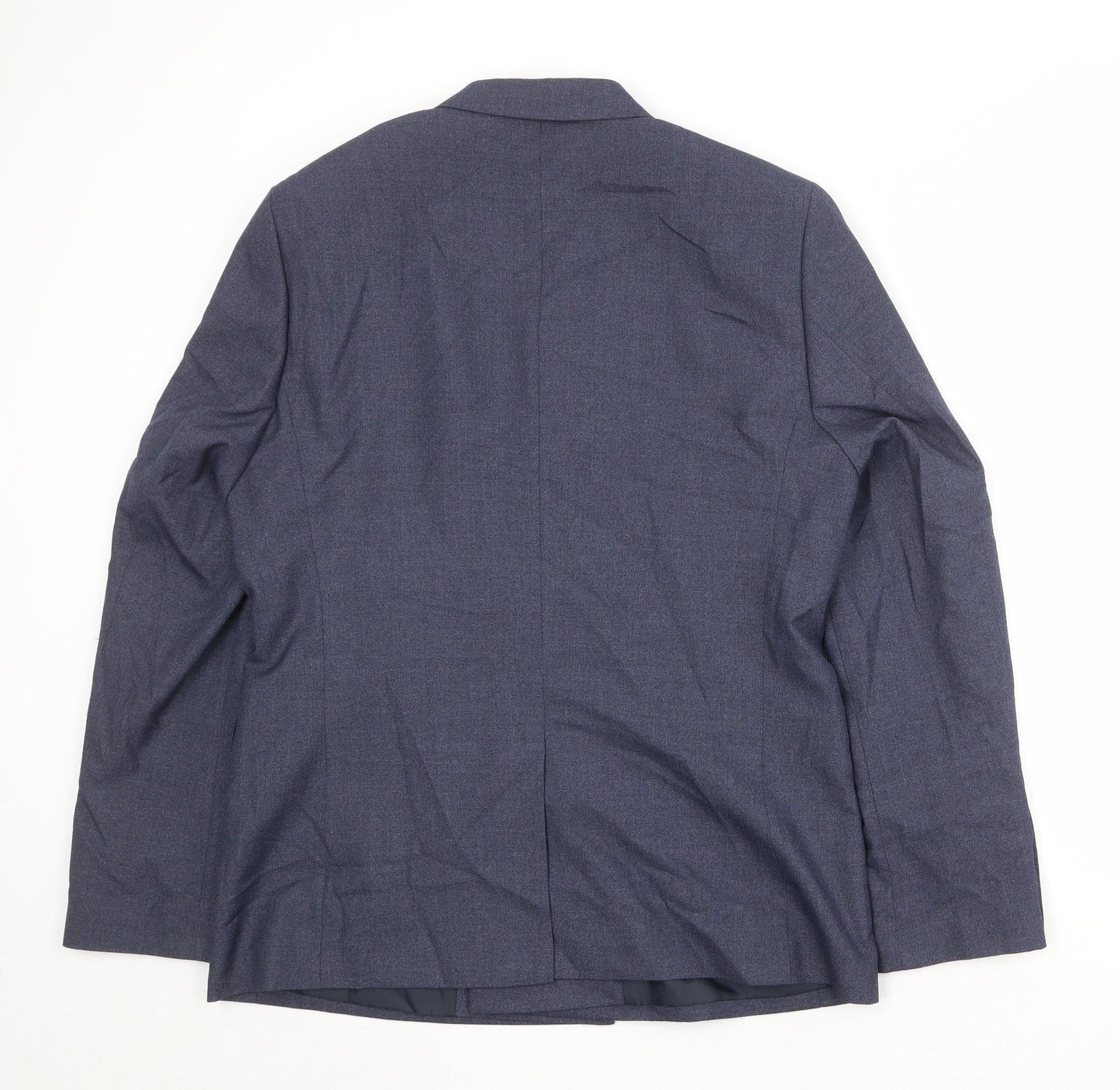 Boohoo Mens Blue Polyester Jacket Suit Jacket Size 42 Regular