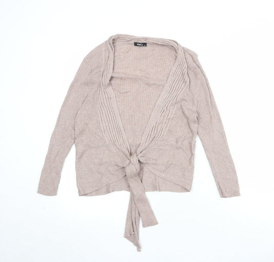 M&Co Womens Beige V-Neck Viscose Cardigan Jumper Size 2XL