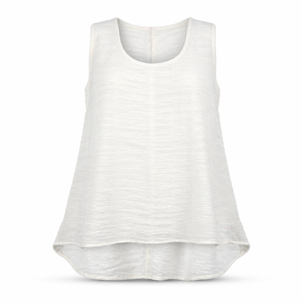 Yours Womens Ivory Polyester Basic Tank Size 22 Round Neck