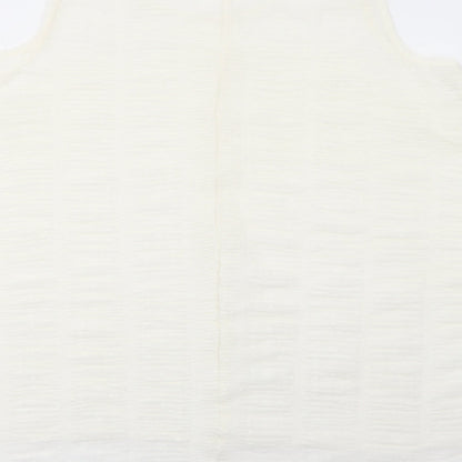 Yours Womens Ivory Polyester Basic Tank Size 22 Round Neck
