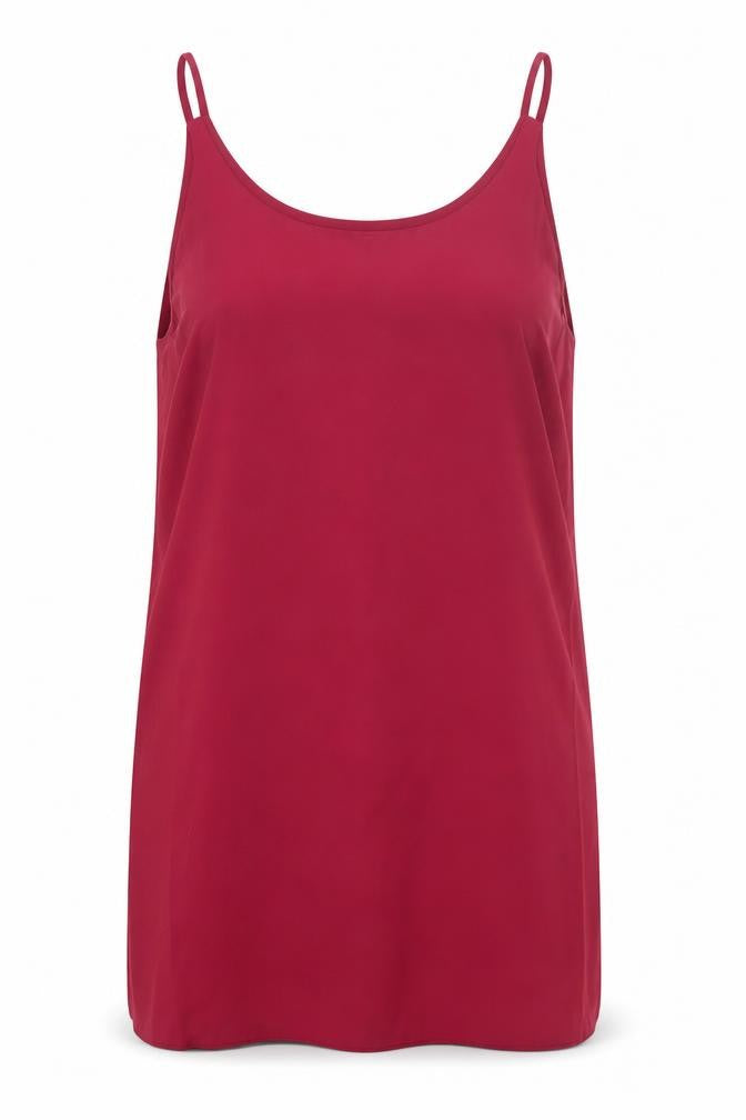 Dorothy Perkins Womens Red Polyester Basic Tank Size 14 Round Neck