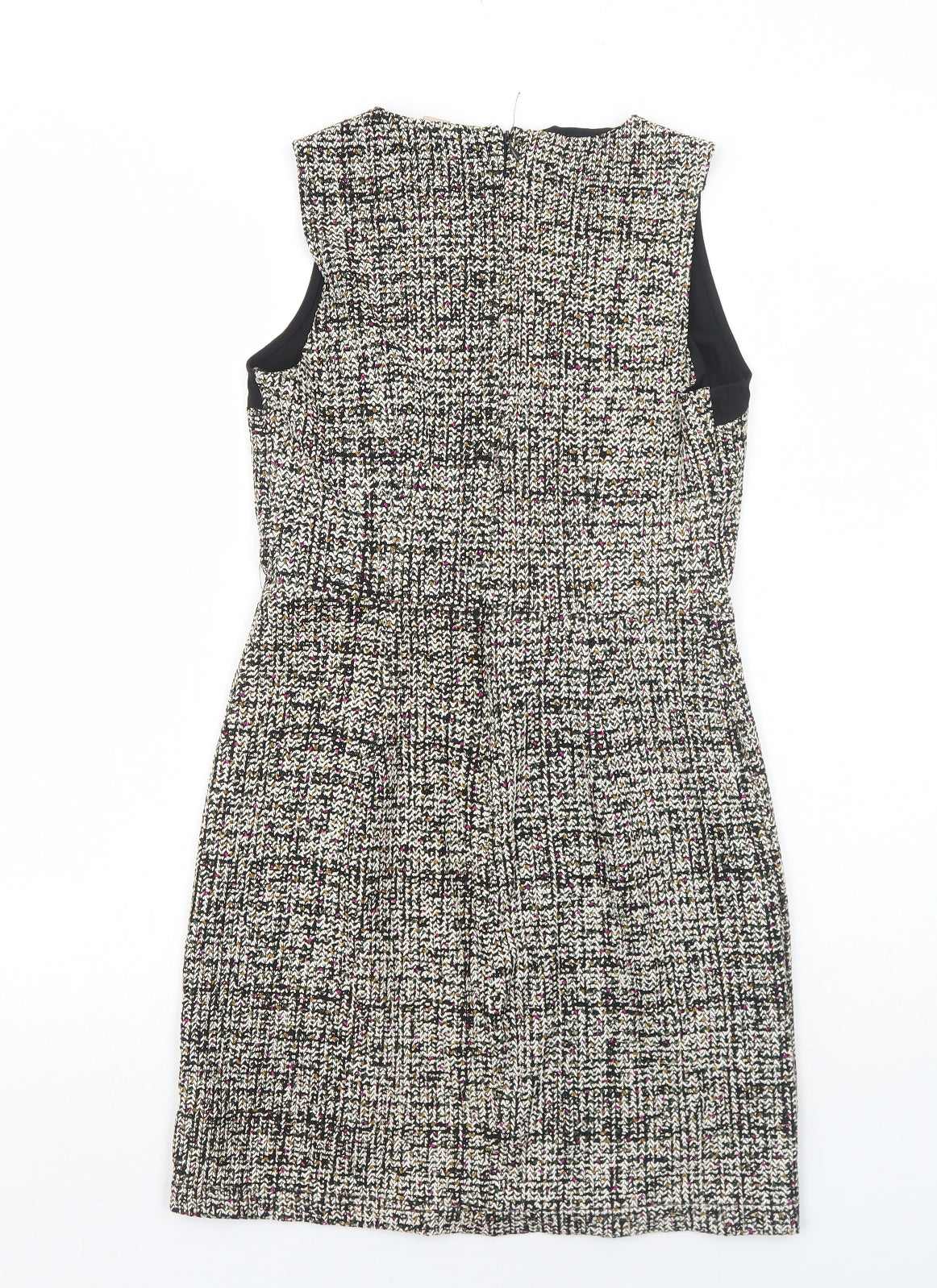 FOREVER 21 Womens Multicoloured Geometric Polyester A-Line Size XS Round Neck Zip