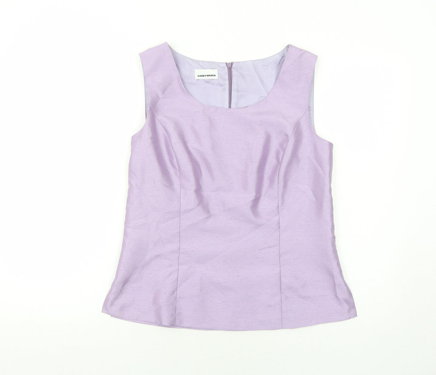 Gerry Weber Womens Purple Polyester Basic Tank Size 12 Round Neck