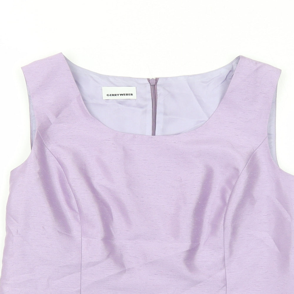 Gerry Weber Womens Purple Polyester Basic Tank Size 12 Round Neck