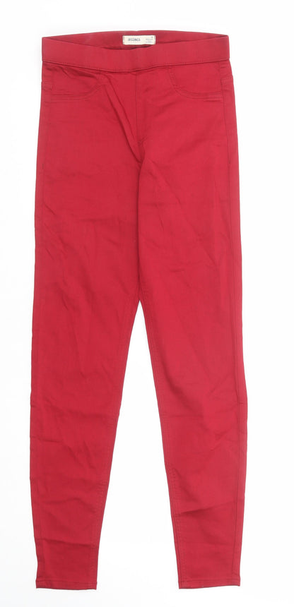 Marks & Spencer Womens Red Cotton Jegging Jeans Size 6 Regular