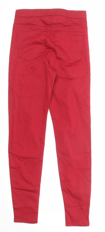 Marks & Spencer Womens Red Cotton Jegging Jeans Size 6 Regular