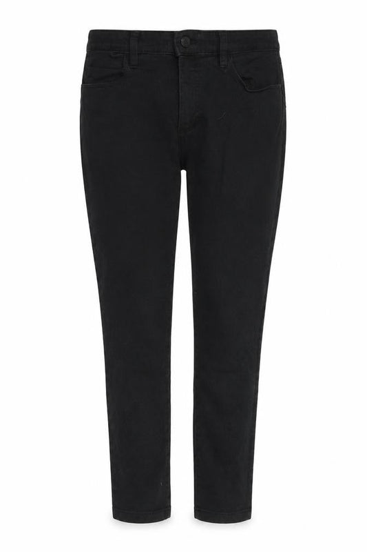 Marks & Spencer Womens Black Cotton Skinny Jeans Size 12 Regular Zip
