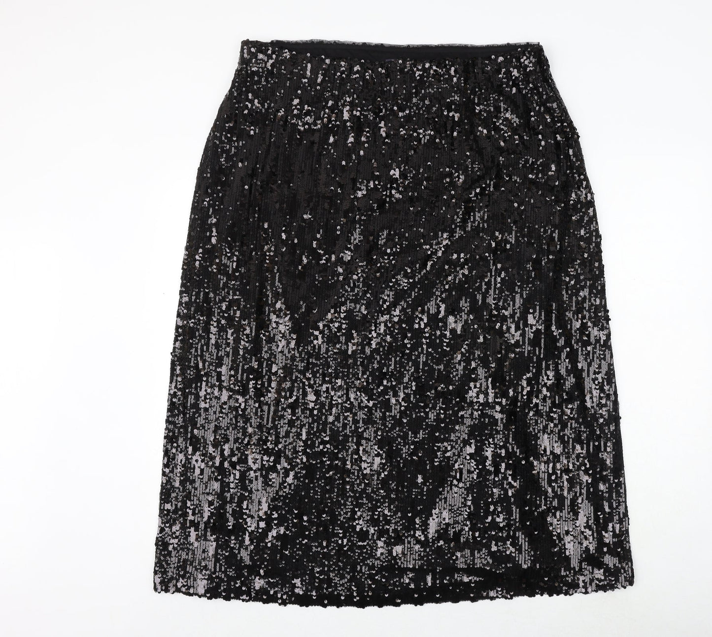 Marks and Spencer Womens Black Polyester Straight & Pencil Skirt Size 20