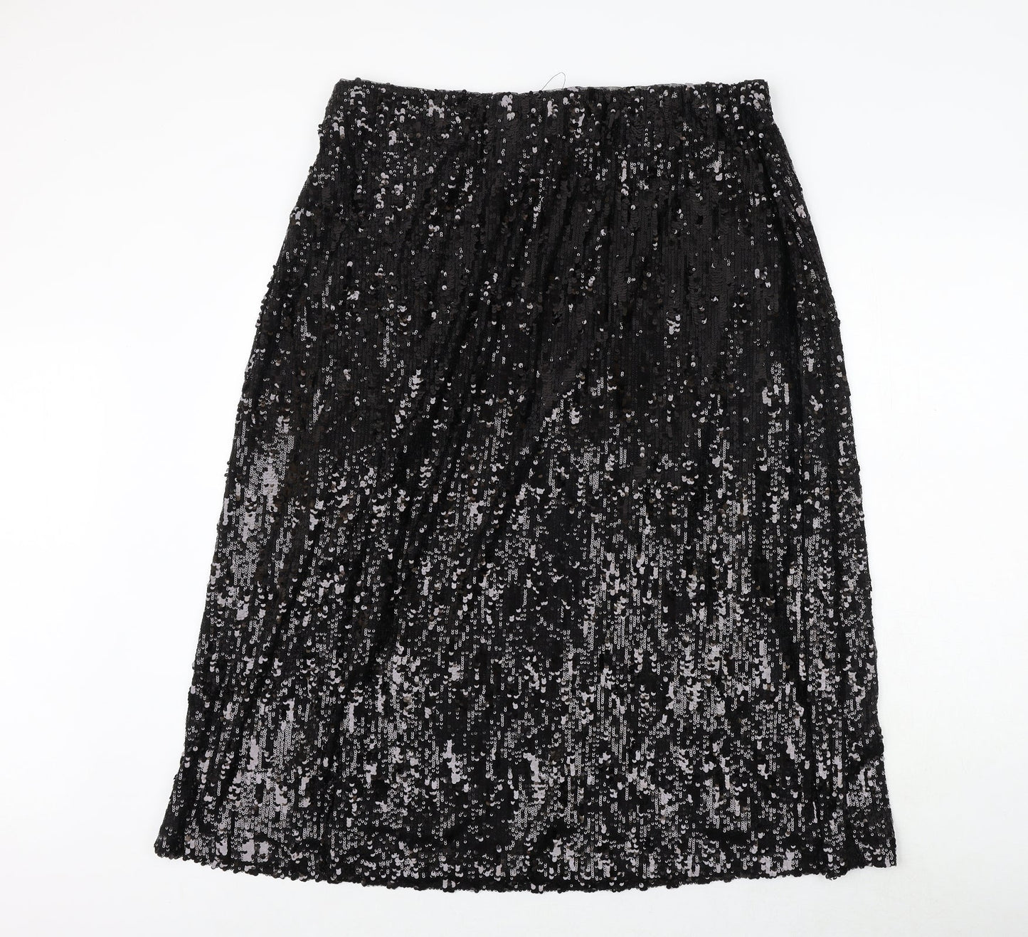 Marks and Spencer Womens Black Polyester Straight & Pencil Skirt Size 20
