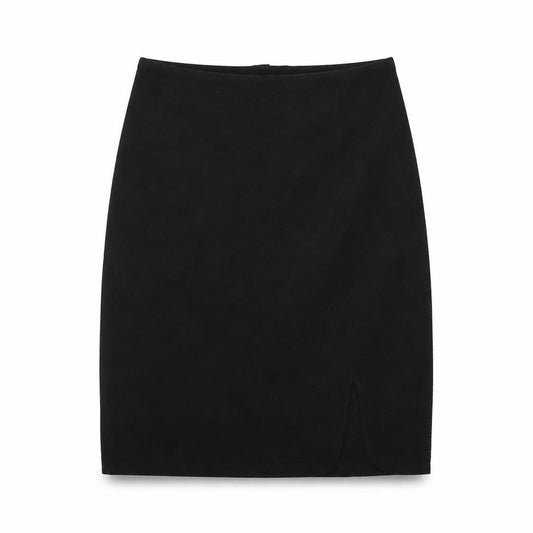 Uttam Boutique Womens Black Polyester A-Line Skirt Size 8 Zip