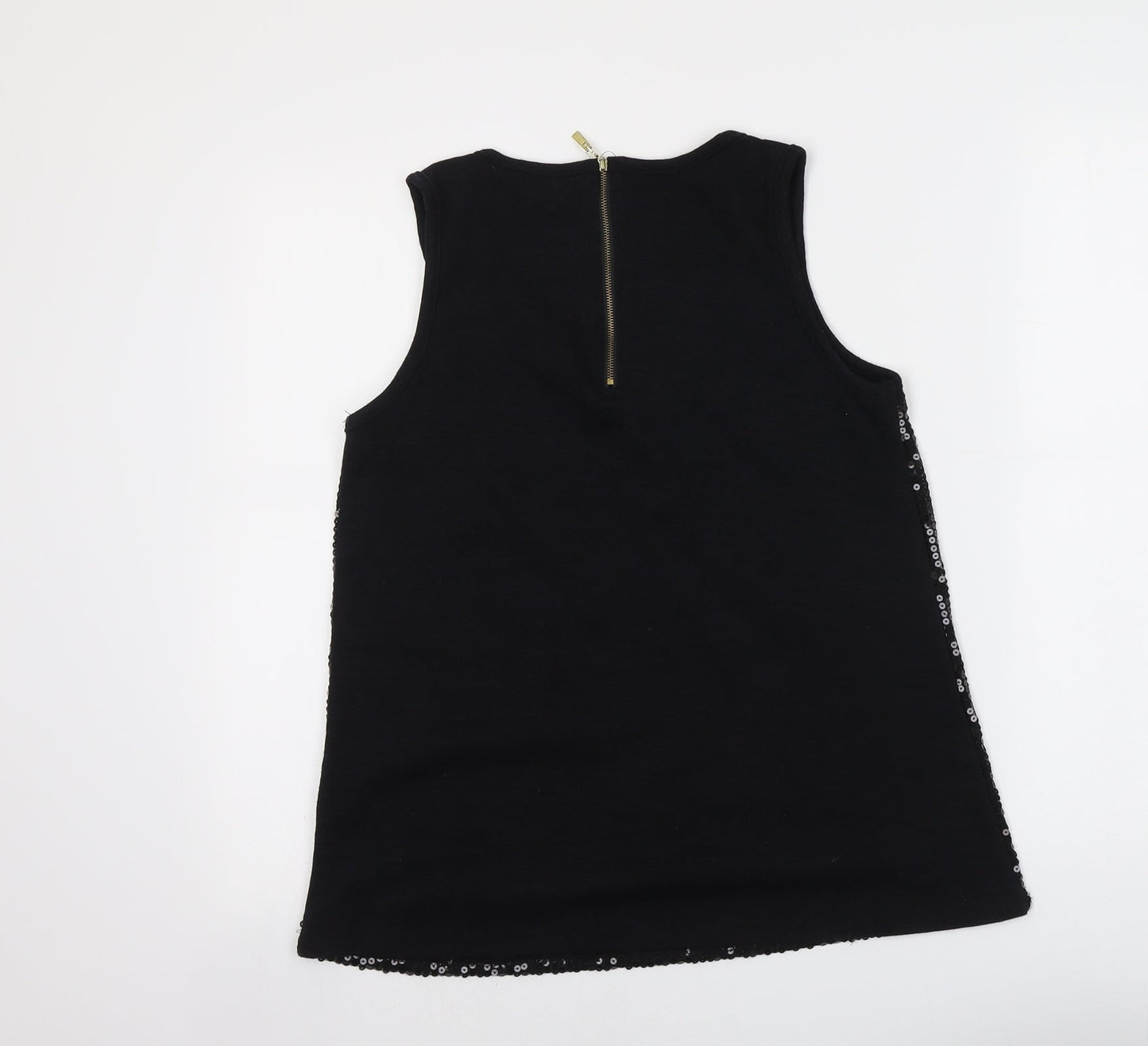 Vegas Womens Black Polyester Basic Tank Size S Scoop Neck - Size S/M
