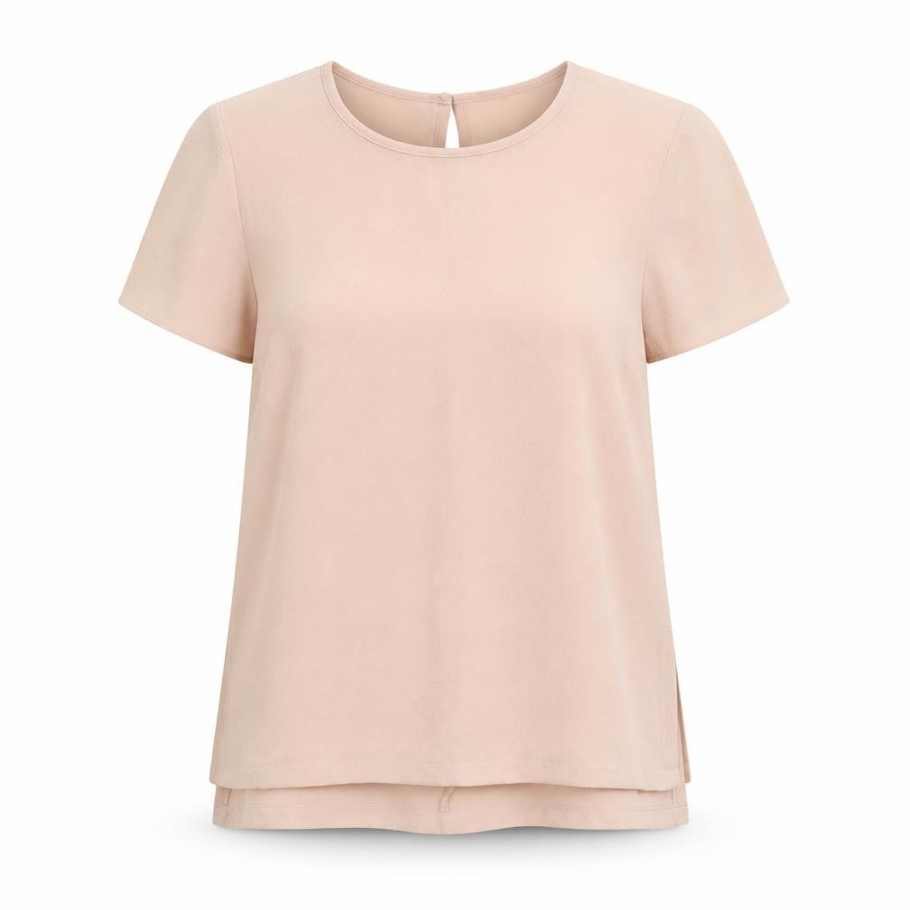 Dorothy Perkins Womens Pink Polyester Basic T-Shirt Size 8 Round Neck