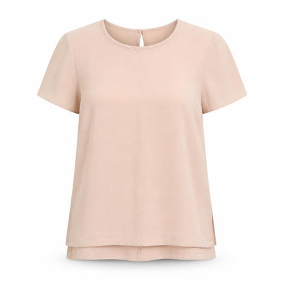 Dorothy Perkins Womens Pink Polyester Basic T-Shirt Size 8 Round Neck