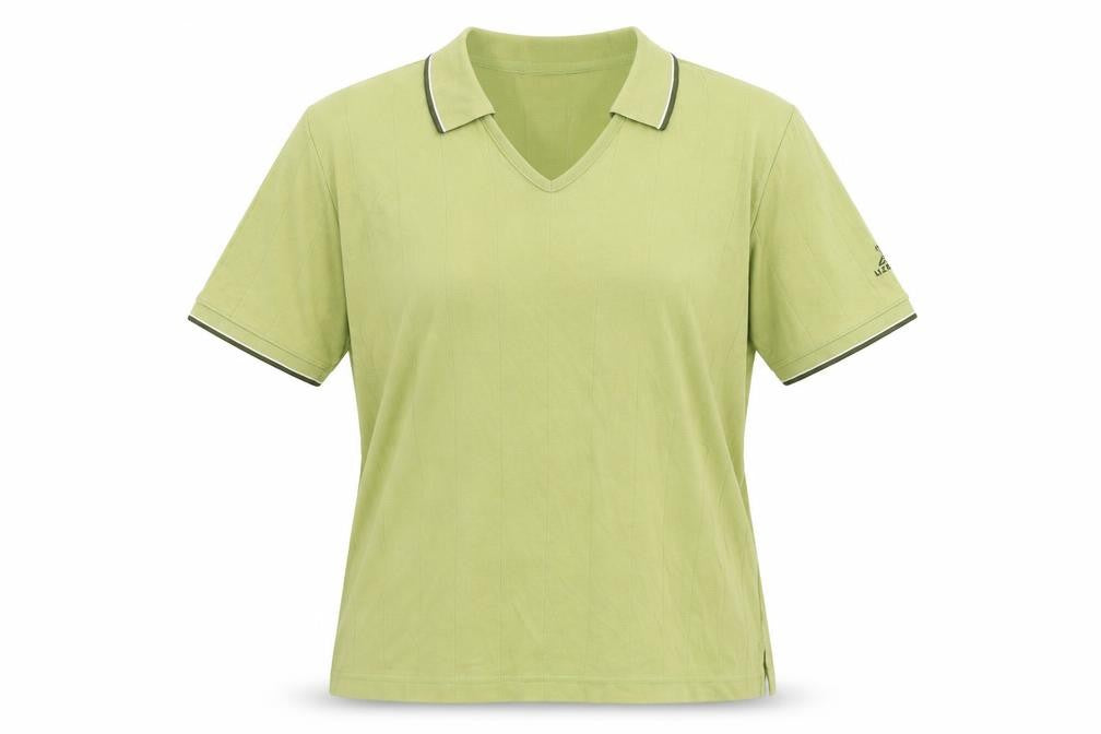 Lizgolf Womens Green Cotton Basic T-Shirt Size M Collared