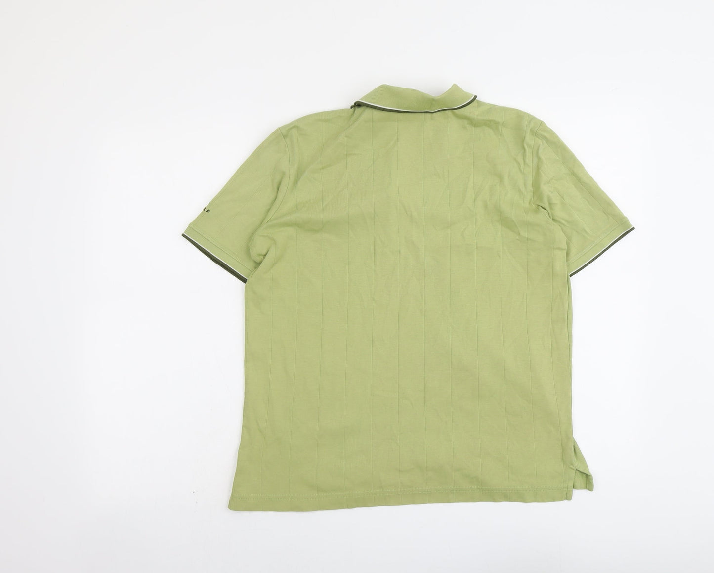 Lizgolf Womens Green Cotton Basic T-Shirt Size M Collared