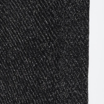 Marks & Spencer Womens Black Geometric Cotton A-Line Size S Round Neck Pullover
