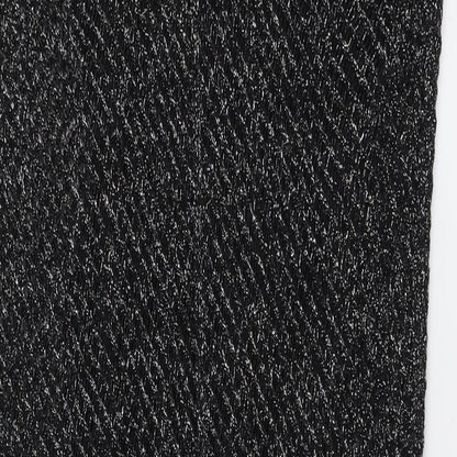 Marks & Spencer Womens Black Geometric Cotton A-Line Size S Round Neck Pullover