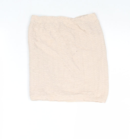 Topshop Womens Beige Nylon Bandage Skirt One Size