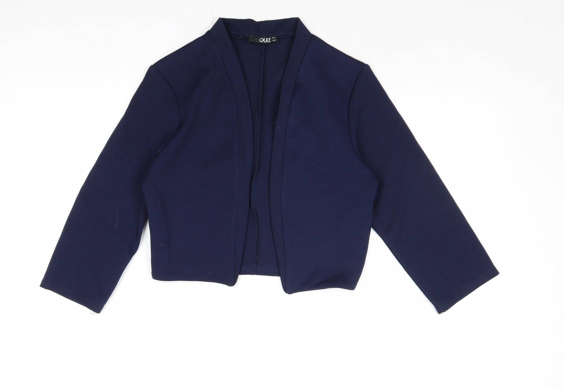 Preloved Quiz Womens Blue V-Neck Polyester Cardigan Jumper Size 12 - Front