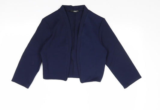 Quiz Womens Blue V-Neck Polyester Cardigan Jumper Size 12