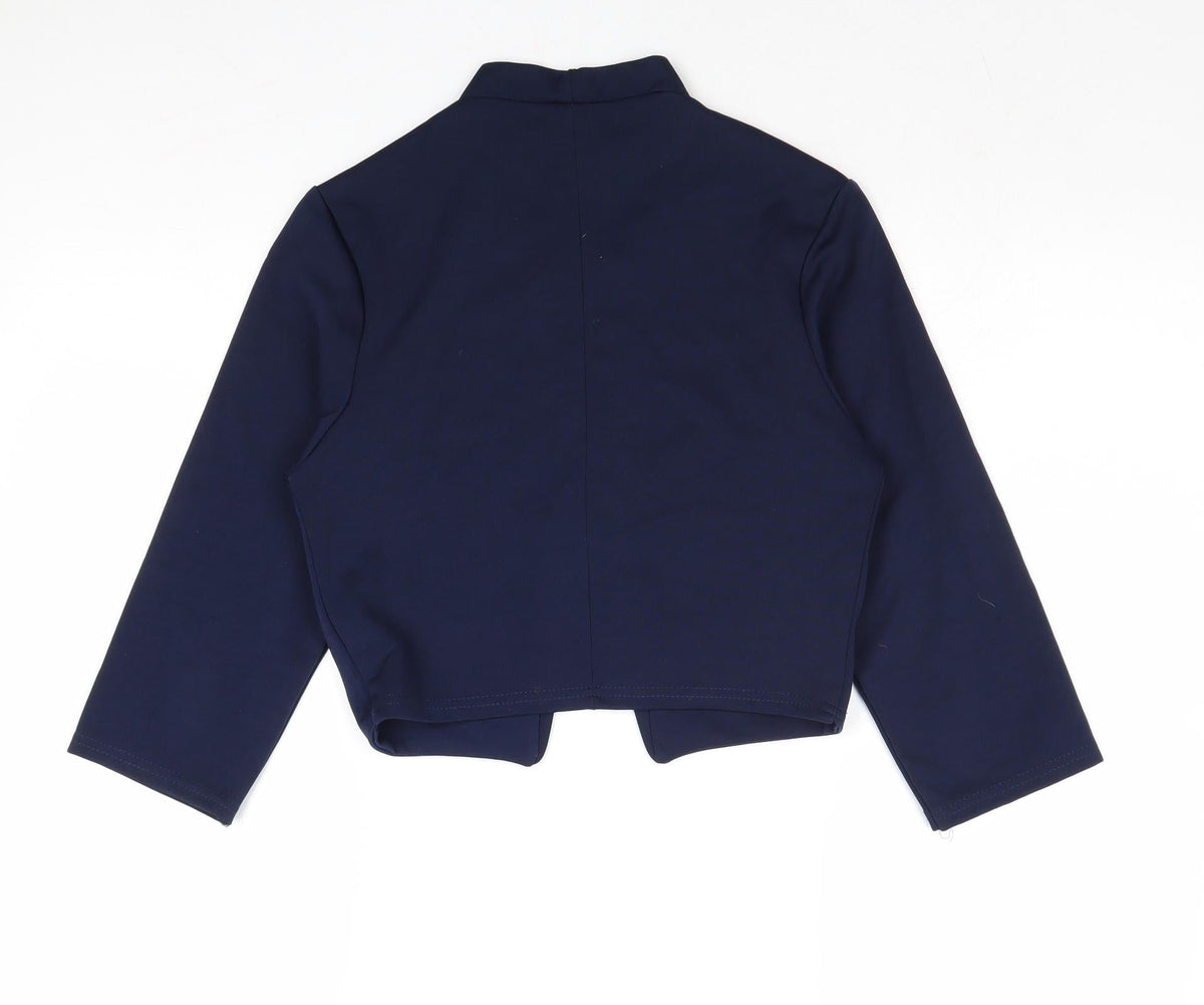 Preloved Quiz Womens Blue V-Neck Polyester Cardigan Jumper Size 12 - Back