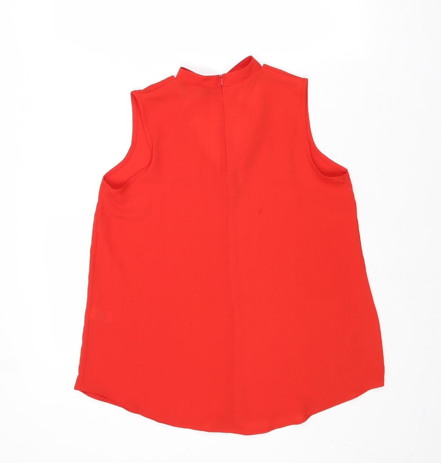 Select Womens Red Polyester Basic Tank Size 12 V-Neck
