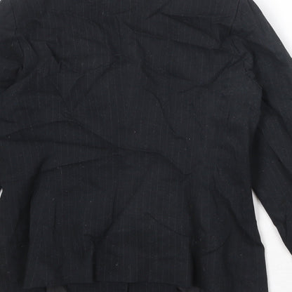 Miss Captain Womens Black Cotton Jacket Suit Jacket Size 10