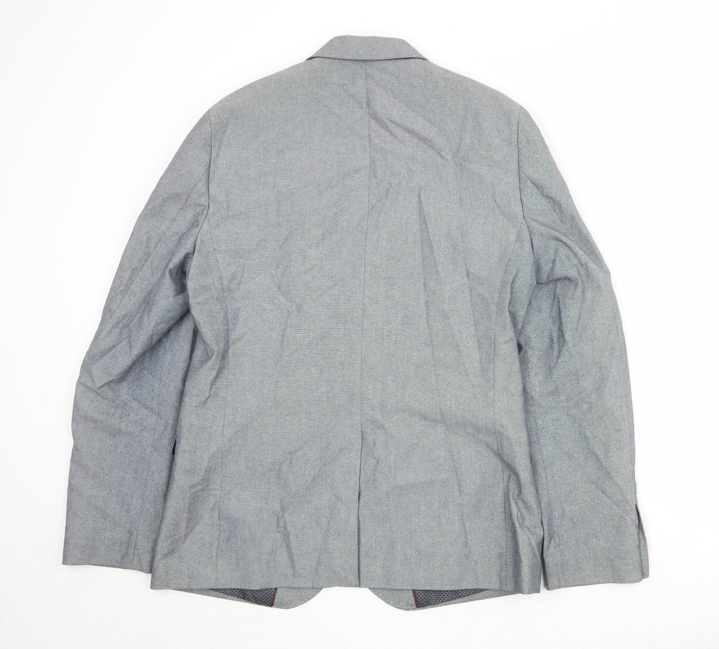 Marks and Spencer Mens Grey Cotton Jacket Suit Jacket Size 40 Regular