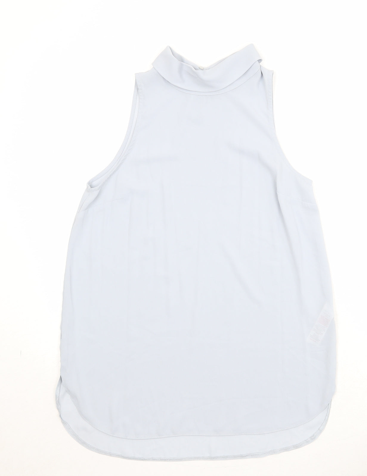 New Look Womens Blue Polyester Basic Tank Size 12 Round Neck