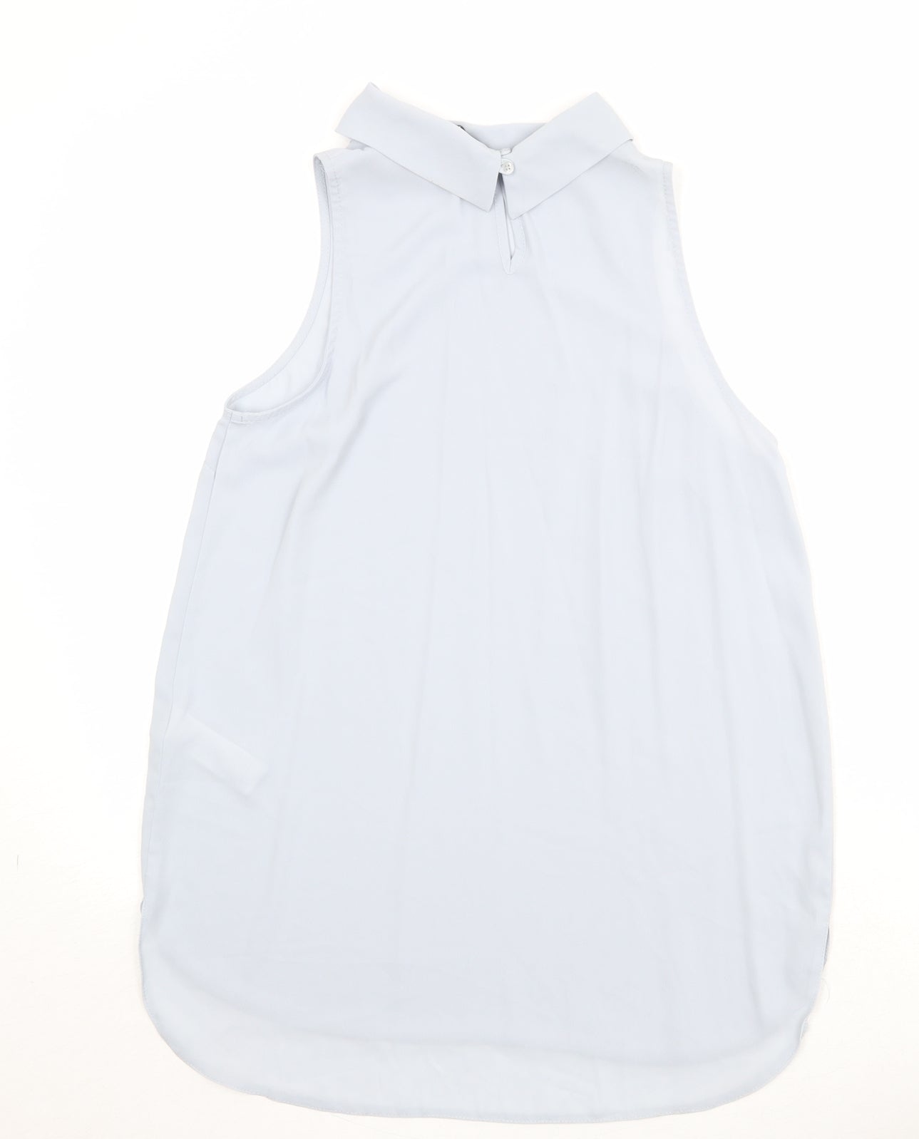 New Look Womens Blue Polyester Basic Tank Size 12 Round Neck