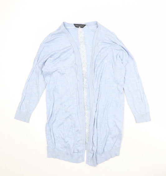 Dorothy Perkins Womens Blue V-Neck Cotton Cardigan Jumper Size 12 - Open