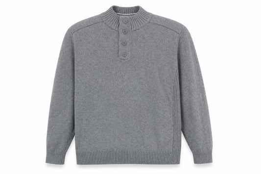 Blue Harbour Mens Grey Mock Neck Chlorofibre Pullover Jumper Size XL Long Sleeve
