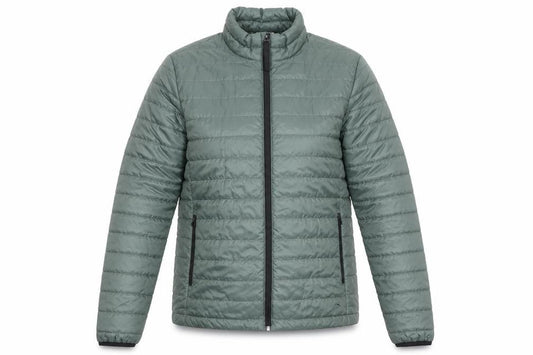 H&M Womens Green Quilted Jacket Size S Zip