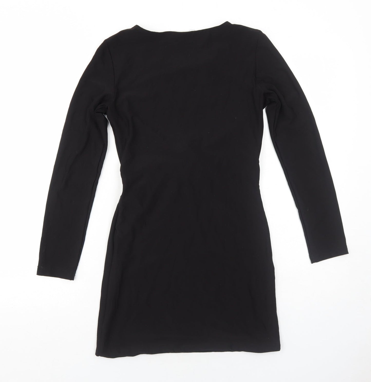 TFNC Womens Black Polyester A-Line Size S Round Neck Pullover