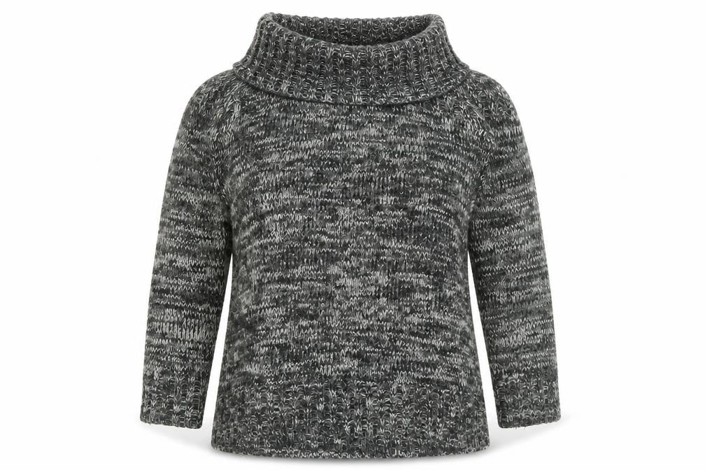 New Look Womens Grey Roll Neck Acrylic Pullover Jumper Size 12
