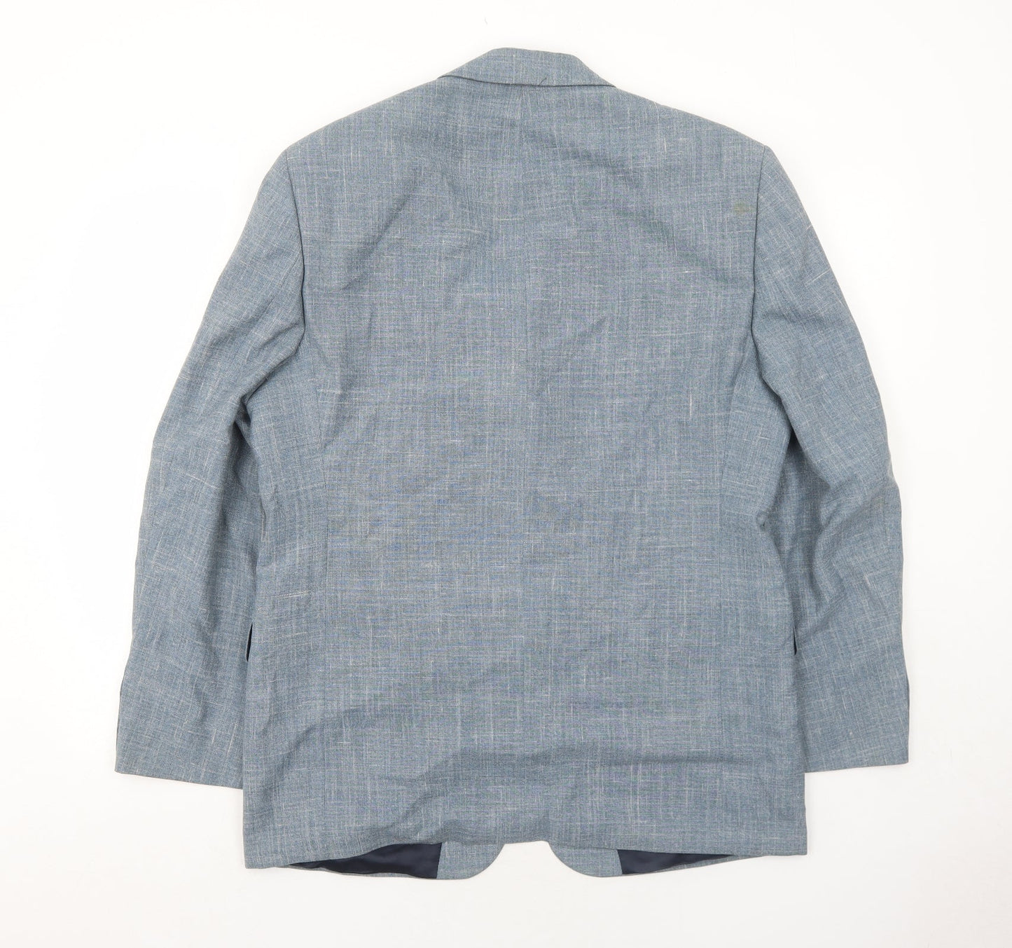 Digel Mens Blue Polyester Jacket Suit Jacket Size 40 Regular