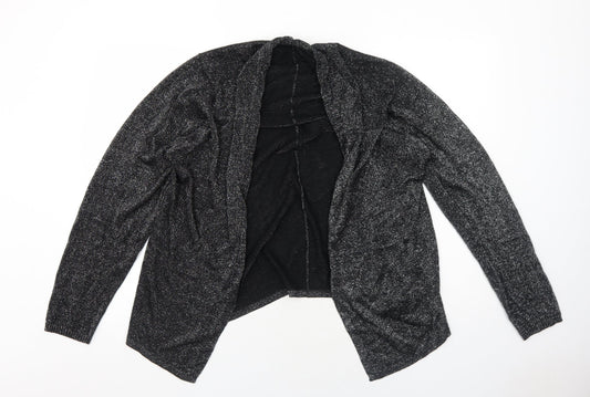 Cotton Traders Womens Black V-Neck Viscose Cardigan Jumper Size 18