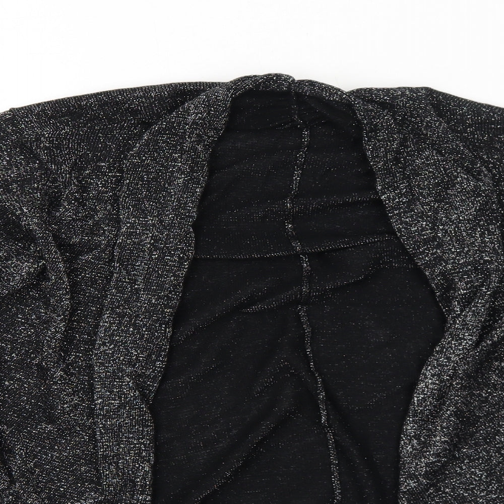 Cotton Traders Womens Black V-Neck Viscose Cardigan Jumper Size 18