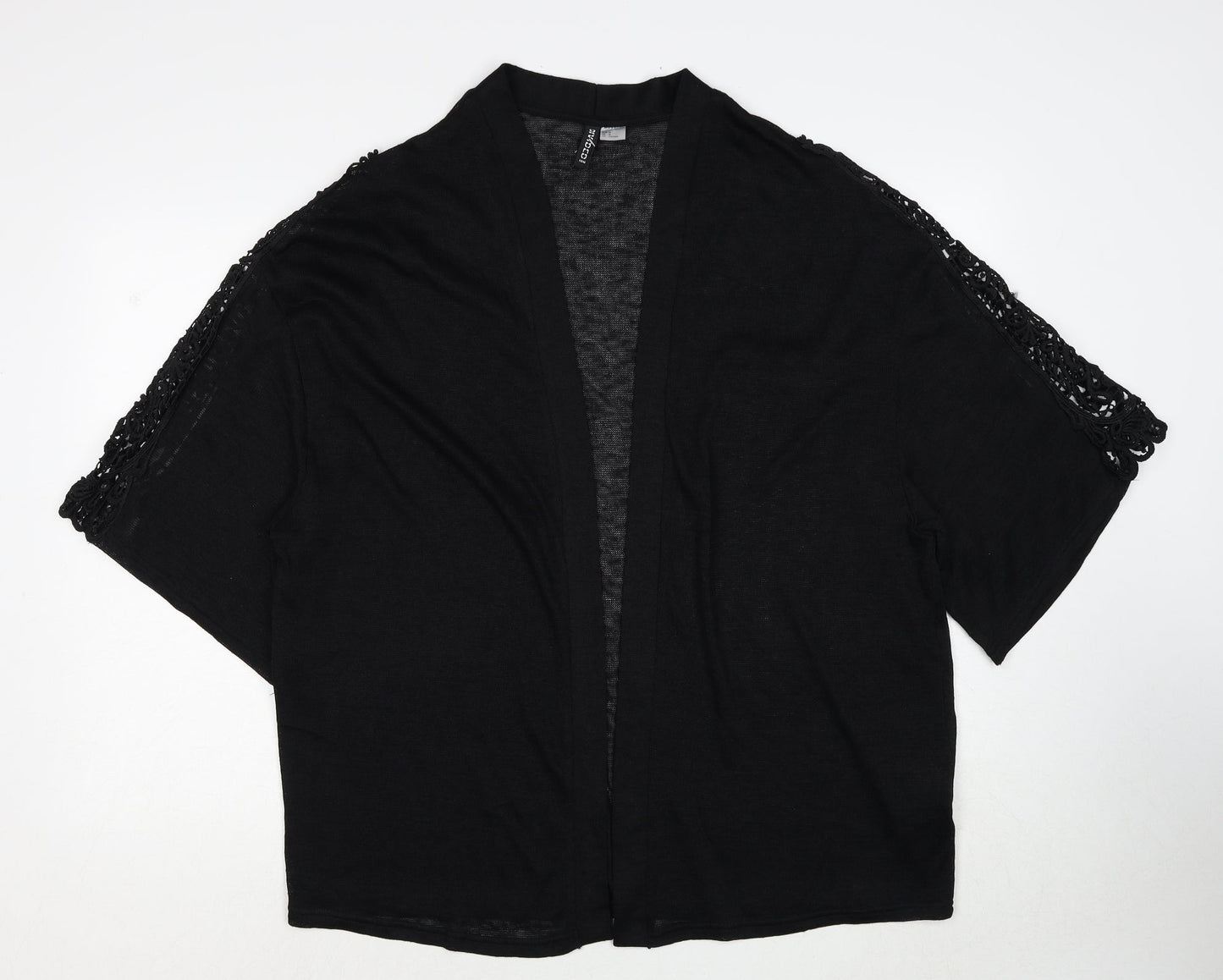 Divided by H&M Womens Black V-Neck Polyester Cardigan Jumper Size M