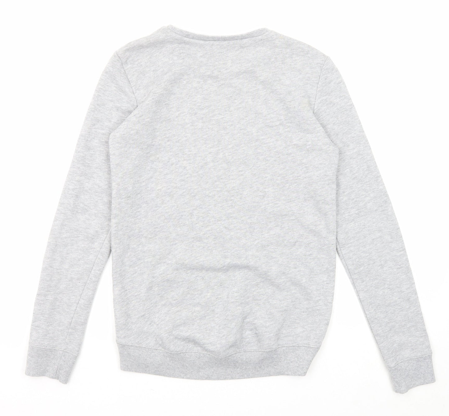 United Colors of Benetton Girls Grey Polyester Pullover Sweatshirt Size 11-12 Years Pullover