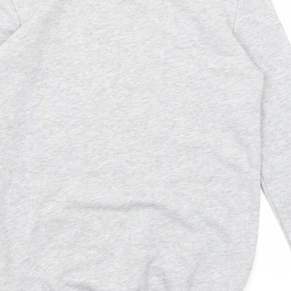 United Colors of Benetton Girls Grey Polyester Pullover Sweatshirt Size 11-12 Years Pullover