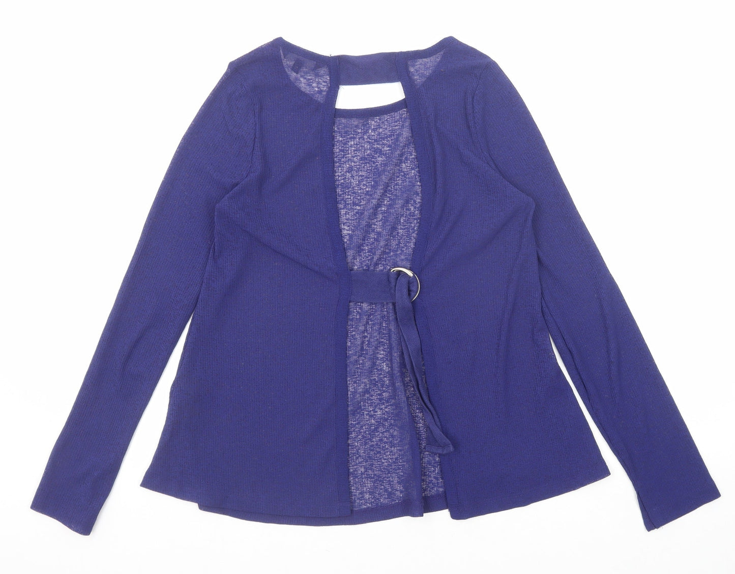 NEXT Womens Blue Polyester Basic Blouse Size 6 Round Neck - Open Back