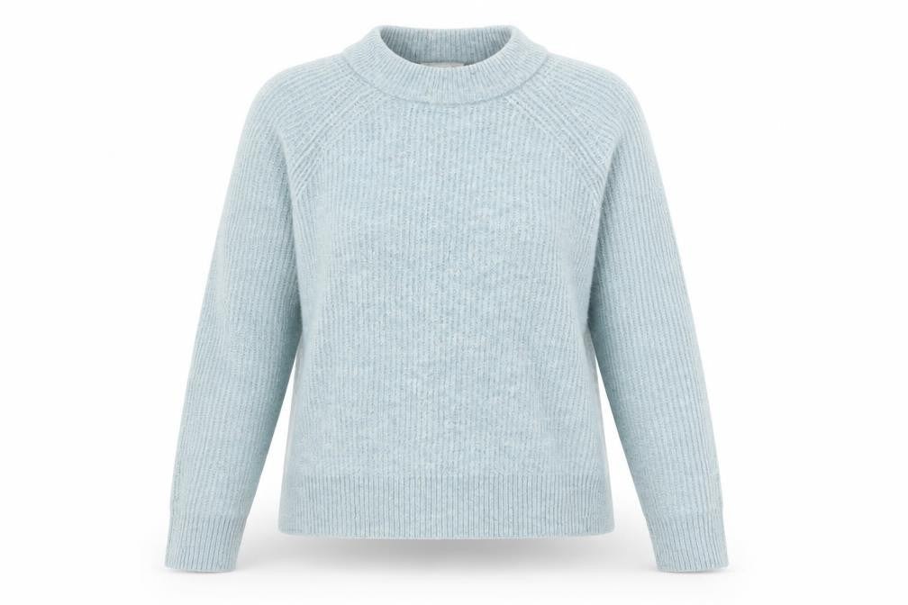 H&M Womens Blue Round Neck Acrylic Pullover Jumper Size S