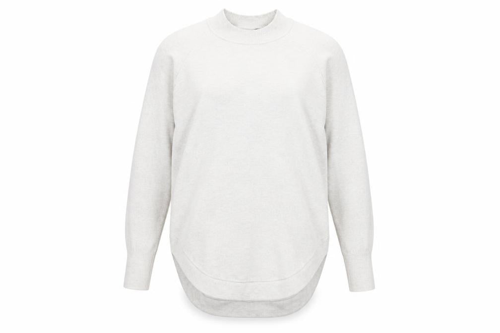 Oasis Womens Grey Mock Neck Viscose Pullover Jumper Size S