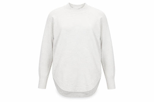 Oasis Womens Grey Mock Neck Viscose Pullover Jumper Size S