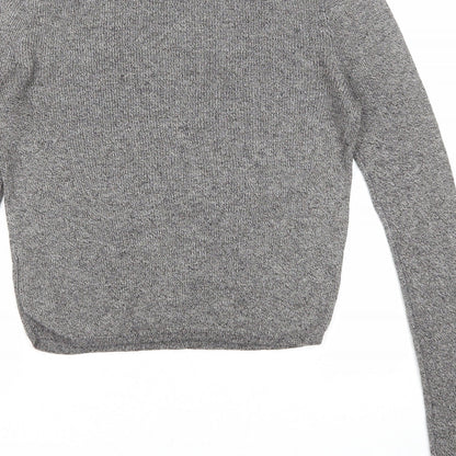 Divided by H&M Womens Black Round Neck Acrylic Pullover Jumper Size L