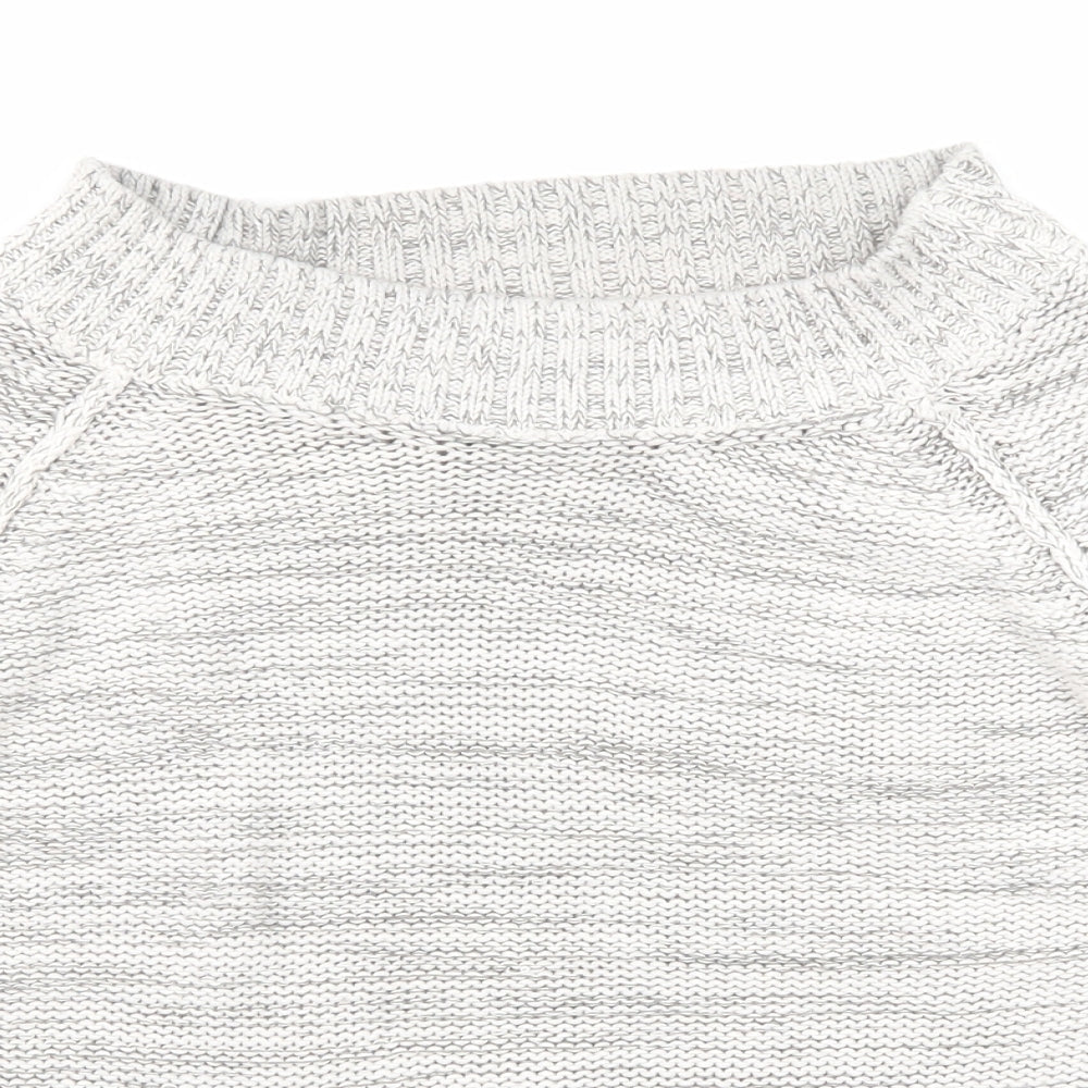 Debenhams Womens Grey Round Neck Acrylic Pullover Jumper Size 10