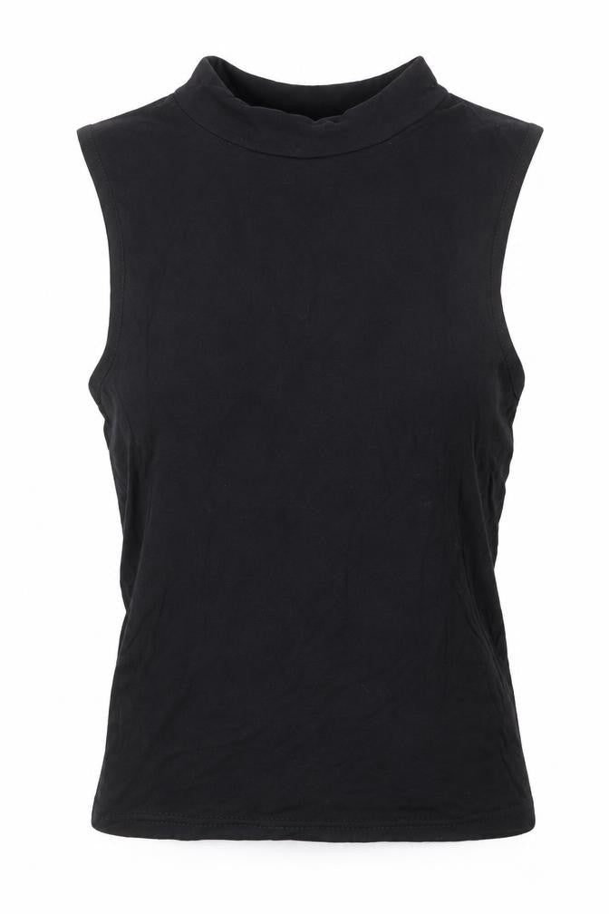 Nasty Gal Womens Black Polyester Basic Tank Size XS Mock Neck