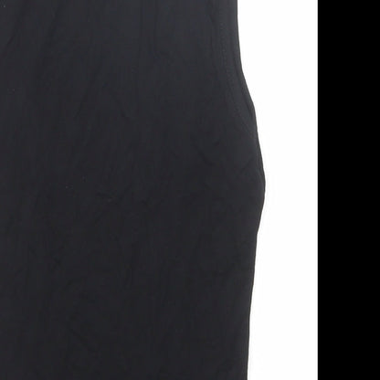 Nasty Gal Womens Black Polyester Basic Tank Size XS Mock Neck