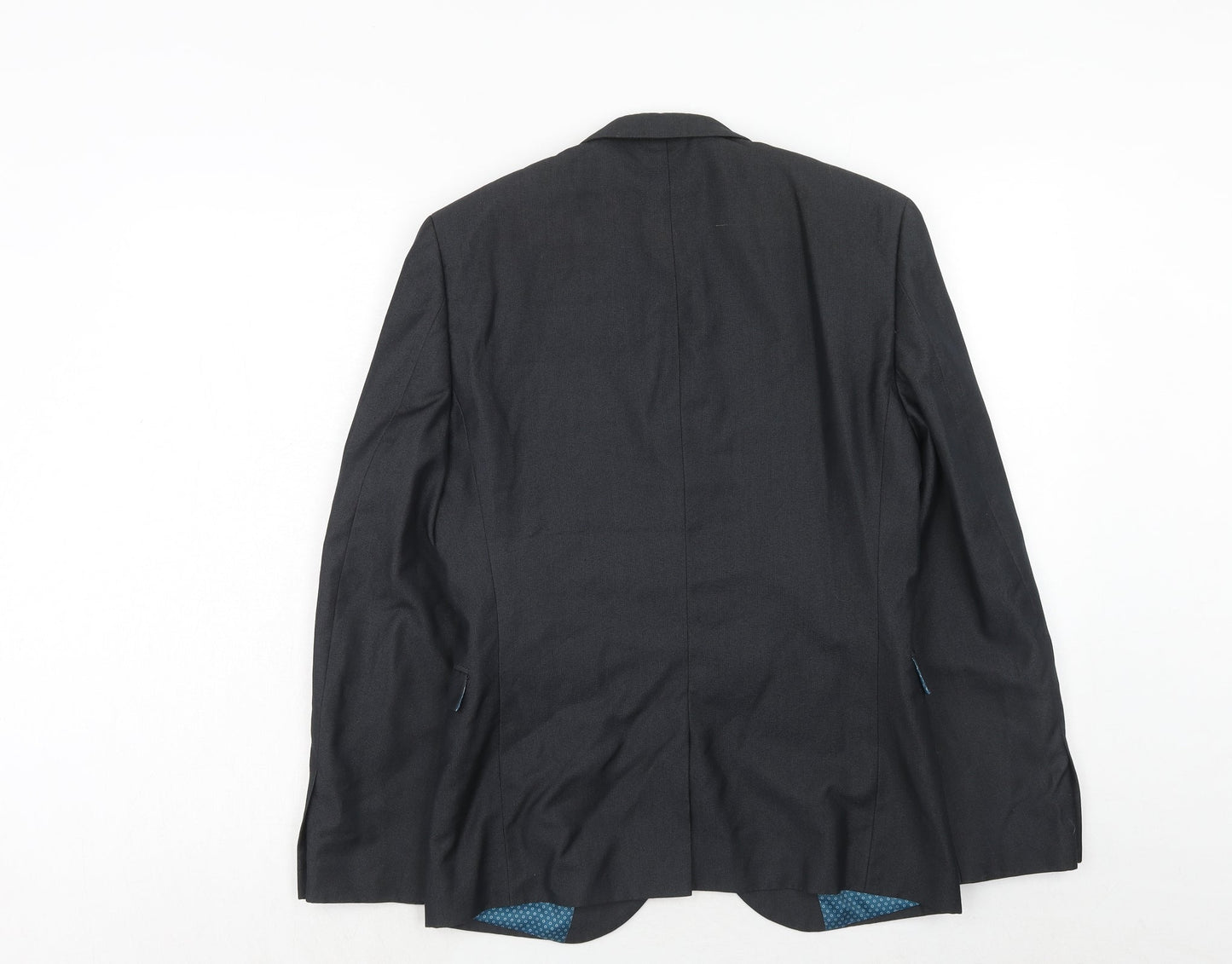 NEXT Mens Blue Polyester Jacket Suit Jacket Size 36 Regular
